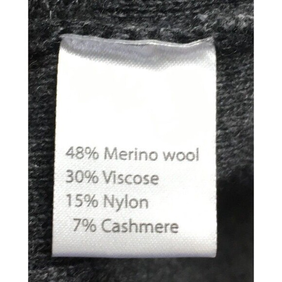 Benedetta B Cardigan Women's Size Large Dark Gray Sweater Merino Blend Italy - Picture 5 of 6
